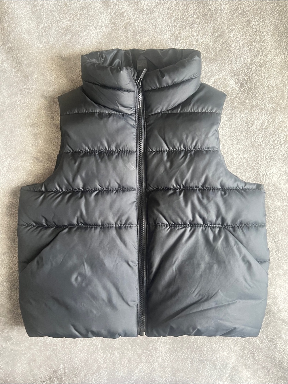 all in motion Black Quilted Zip-Up Vest
